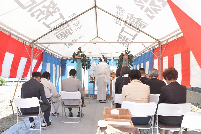 福岡県糟屋郡02　注文住宅建築現場リポート①　～地鎮祭～