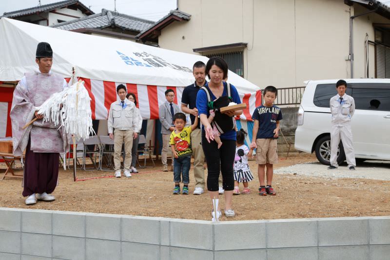 福岡県糟屋郡宇美町01　注文住宅建築現場リポート①　～地鎮祭～