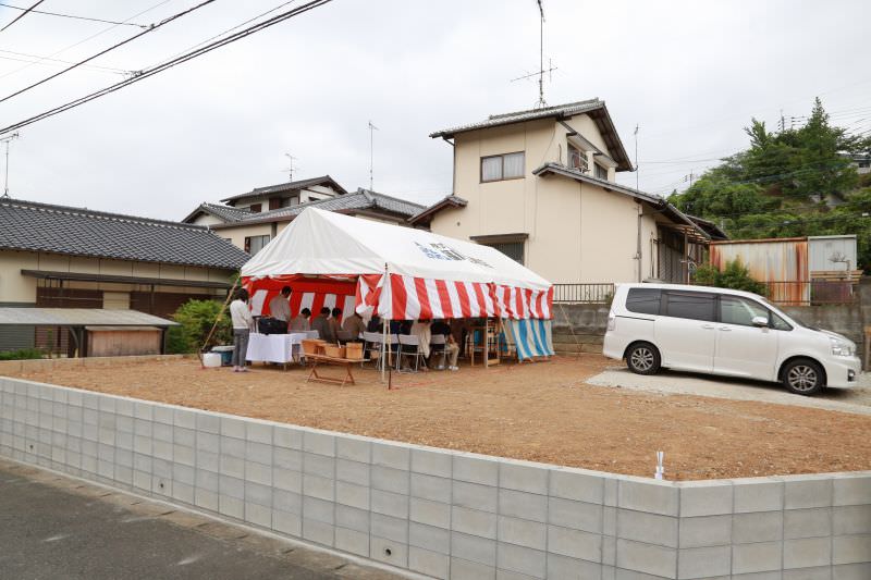 「糟屋郡宇美町01」注文住宅現場リポート①【地鎮祭】