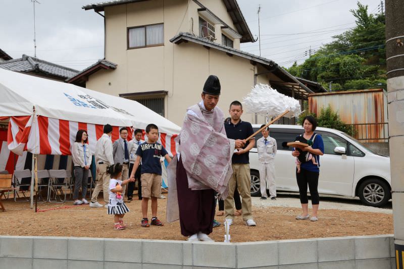 「糟屋郡宇美町01」注文住宅現場リポート①【地鎮祭】