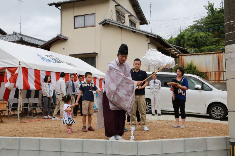 福岡県糟屋郡宇美町01　注文住宅建築現場リポート①　～地鎮祭～