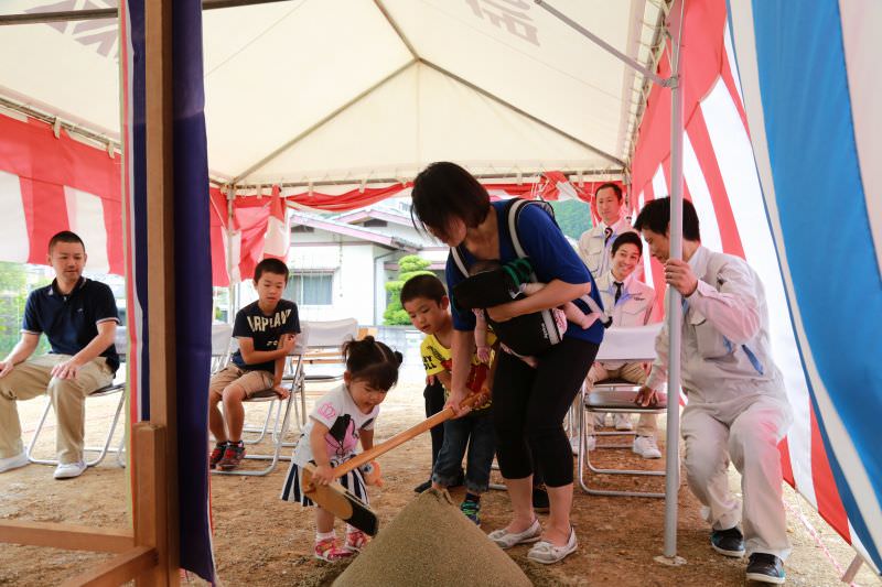 「糟屋郡宇美町01」注文住宅現場リポート①【地鎮祭】
