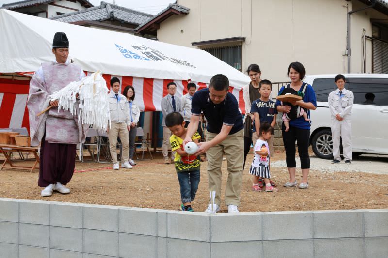 「糟屋郡宇美町01」注文住宅現場リポート①【地鎮祭】