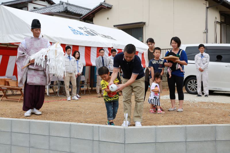 福岡県糟屋郡宇美町01　注文住宅建築現場リポート①　～地鎮祭～