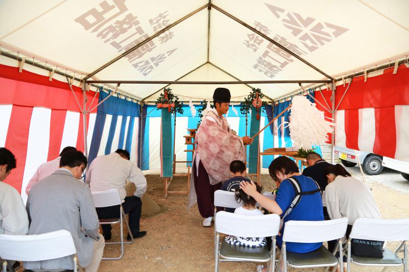 「糟屋郡宇美町01」注文住宅現場リポート①【地鎮祭】