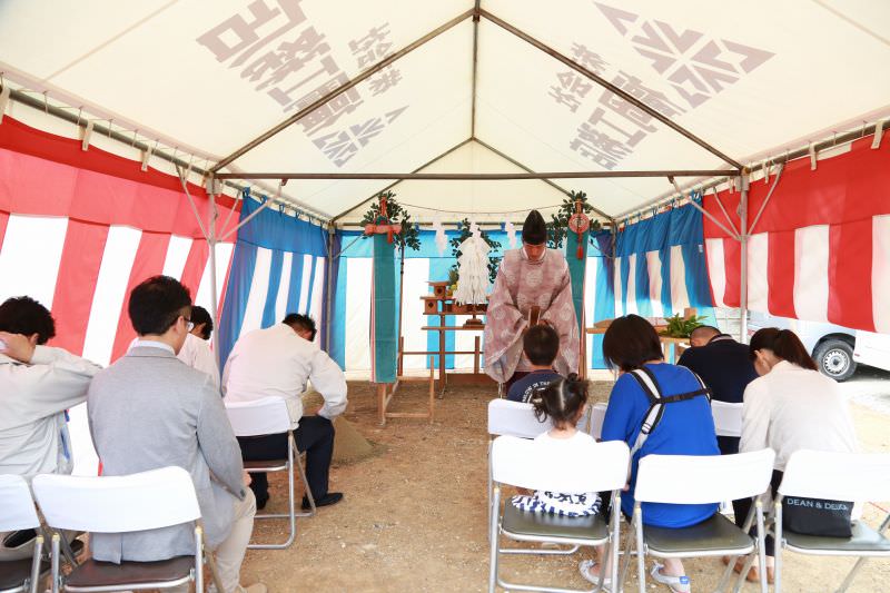 「糟屋郡宇美町01」注文住宅現場リポート①【地鎮祭】