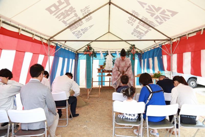 福岡県糟屋郡宇美町01　注文住宅建築現場リポート①　～地鎮祭～