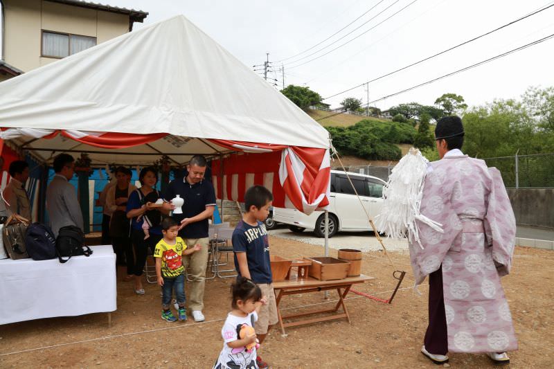 福岡県糟屋郡宇美町01　注文住宅建築現場リポート①　～地鎮祭～