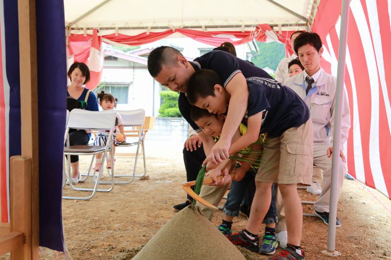 「糟屋郡宇美町01」注文住宅現場リポート①【地鎮祭】