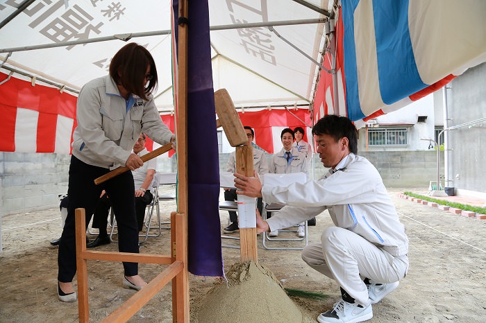 福岡市南区塩原01　注文住宅建築現場リポート①　～地鎮祭～