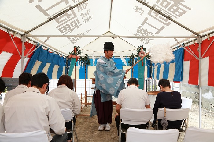 福岡市南区塩原01　注文住宅建築現場リポート①　～地鎮祭～