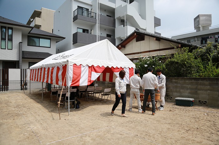 福岡市南区塩原01　注文住宅建築現場リポート①　～地鎮祭～