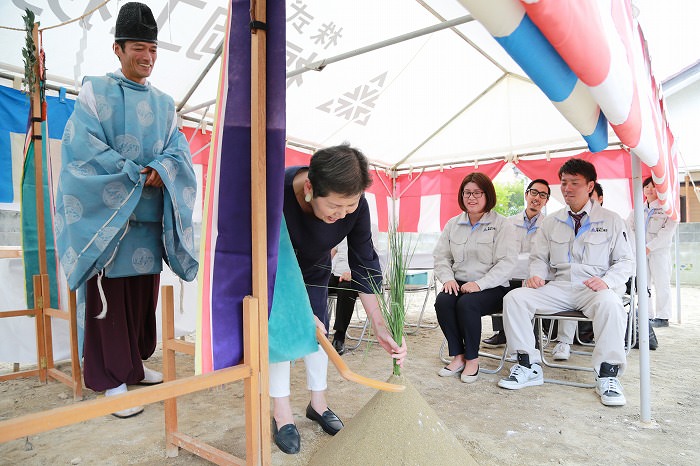 福岡市南区塩原01　注文住宅建築現場リポート①　～地鎮祭～