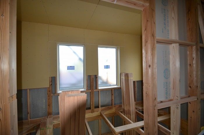「福岡市中央区02」注文住宅現場リポート⑧【木工事】【石膏ボード】