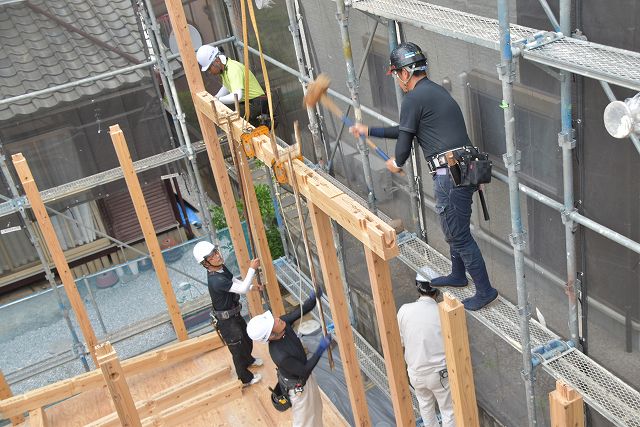 福岡市西区03　注文住宅建築現場リポート⑤　～上棟式～