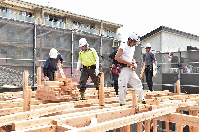 福岡市西区03　注文住宅建築現場リポート⑤　～上棟式～