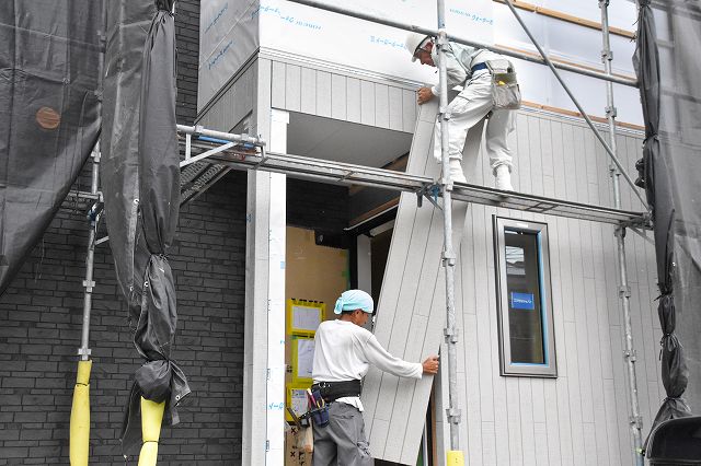 「筑紫野市06」注文住宅現場リポート⑦【外装工事】【サイディング】