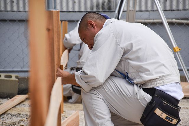 「福岡市博多区02」注文住宅現場リポート②【基礎工事】【遣り方】