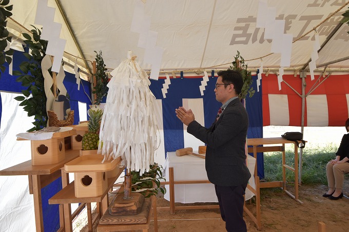 「古賀市02」注文住宅現場リポート①【地鎮祭】