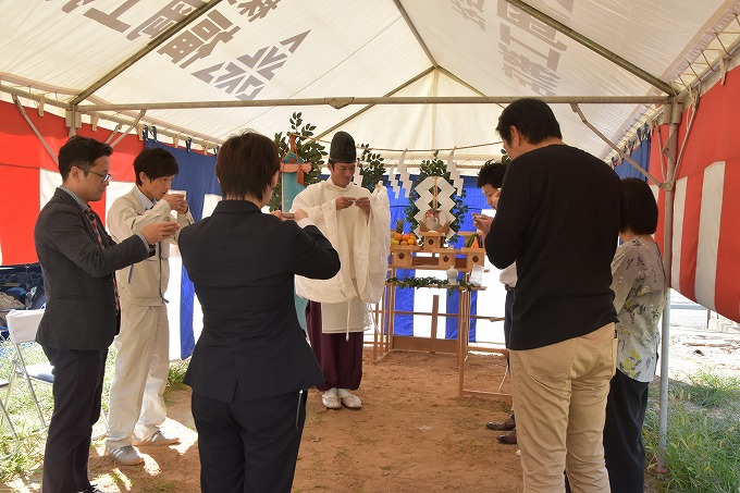 「古賀市02」注文住宅現場リポート①【地鎮祭】