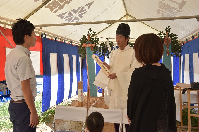 福岡県古賀市02　注文住宅建築現場リポート①　～地鎮祭～