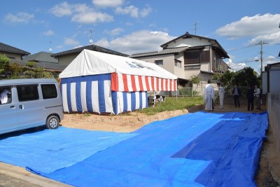 福岡県古賀市02　注文住宅建築現場リポート①　～地鎮祭～