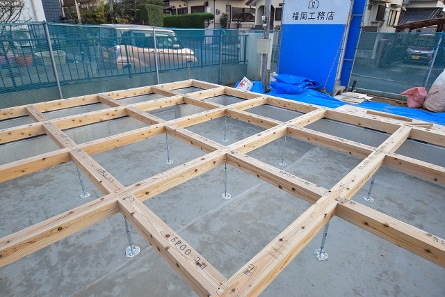 「福岡市東区08」注文住宅現場リポート③【木工事】【土台敷き】