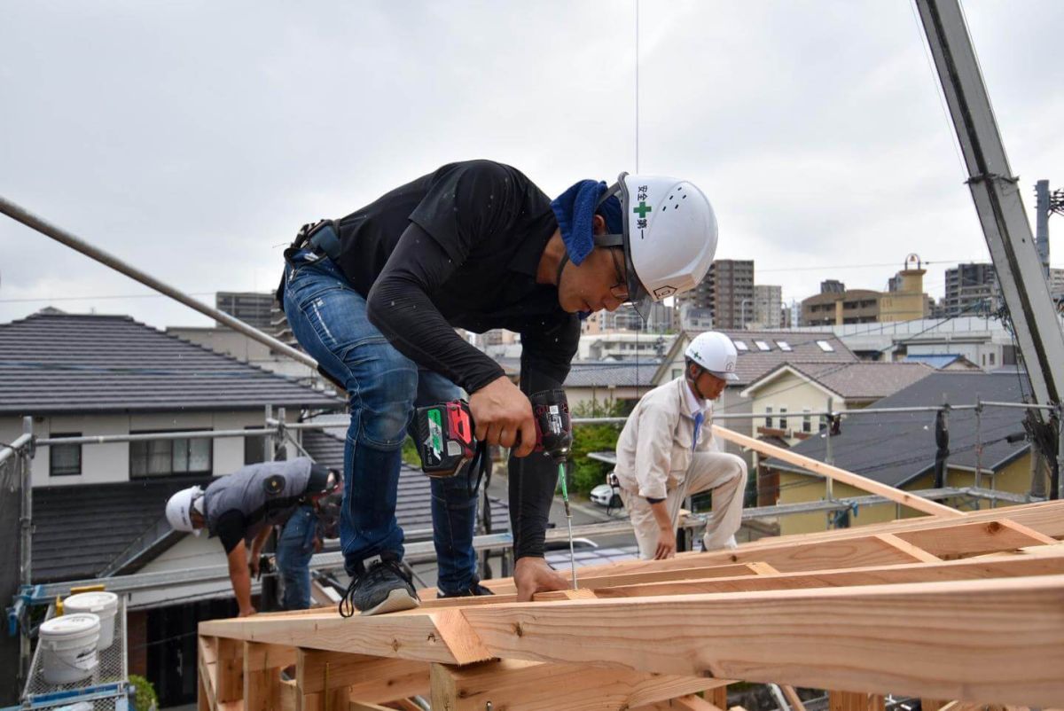 福岡県大野城市04　注文住宅建築現場リポート③　～上棟式・前編～