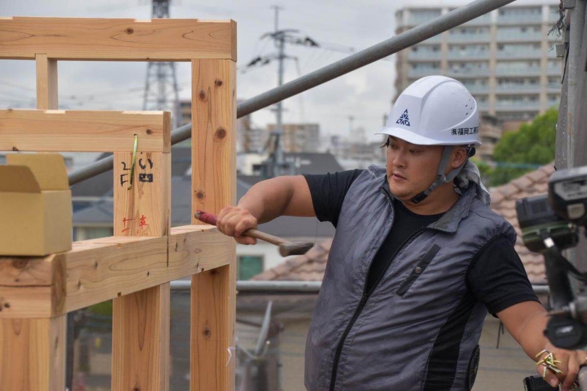 福岡県大野城市04　注文住宅建築現場リポート③　～上棟式・前編～