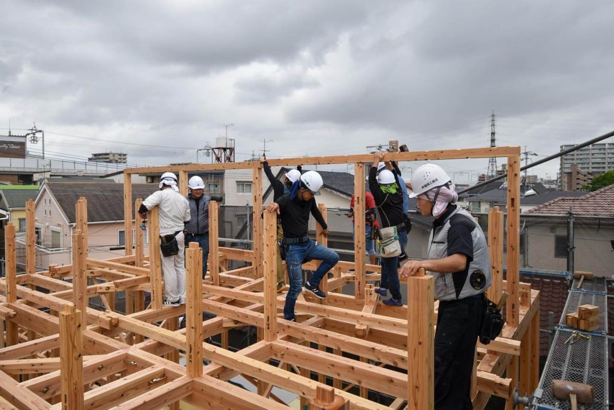 福岡県大野城市04　注文住宅建築現場リポート③　～上棟式・前編～