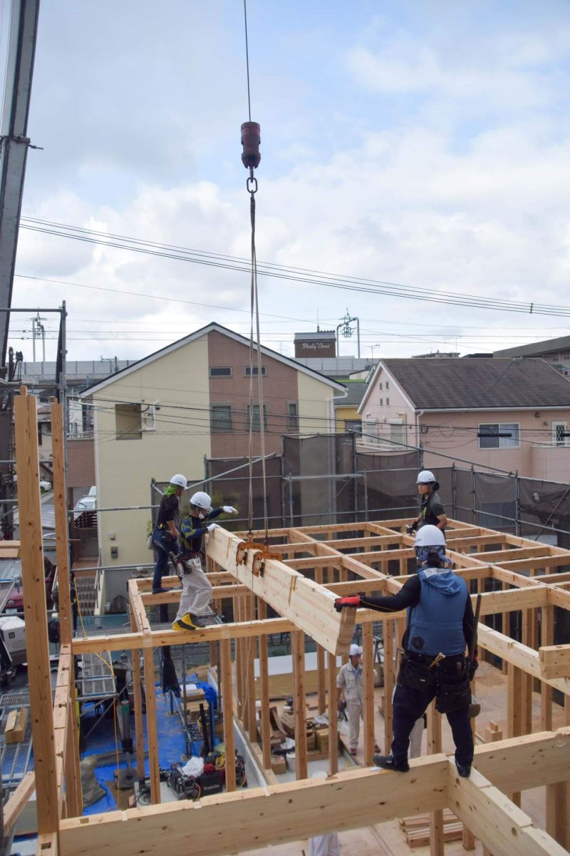 福岡県大野城市04　注文住宅建築現場リポート③　～上棟式・前編～