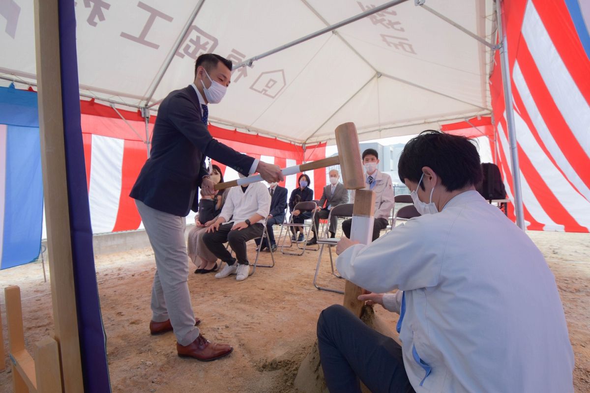 「福岡市城南区09」注文住宅現場リポート①【地鎮祭】