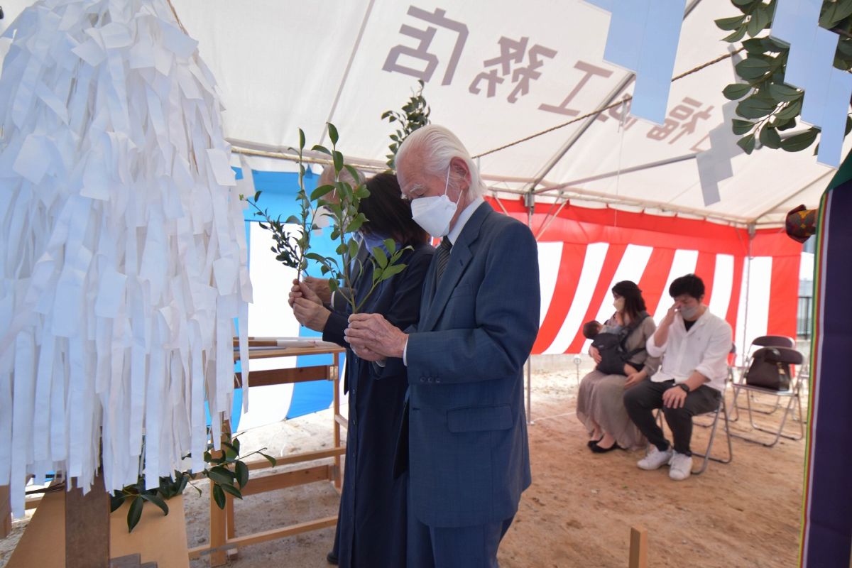 「福岡市城南区09」注文住宅現場リポート①【地鎮祭】