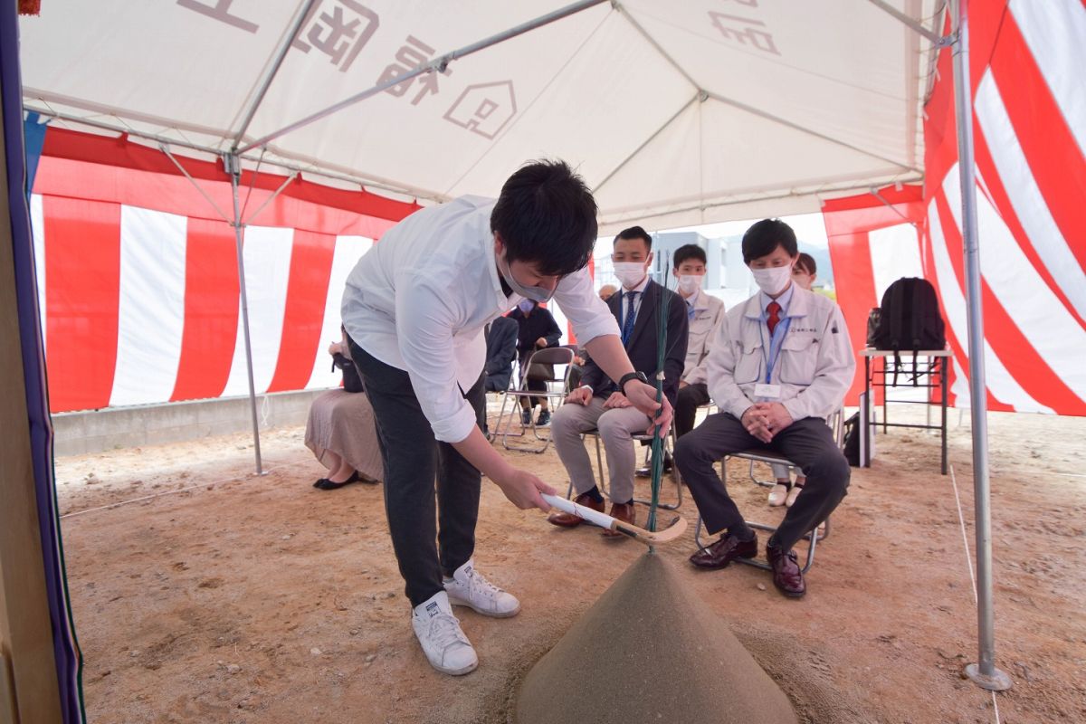 「福岡市城南区09」注文住宅現場リポート①【地鎮祭】