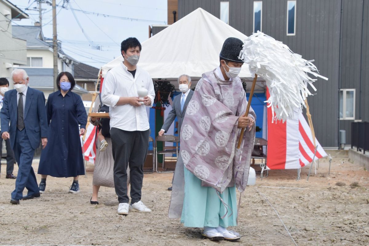 「福岡市城南区09」注文住宅現場リポート①【地鎮祭】
