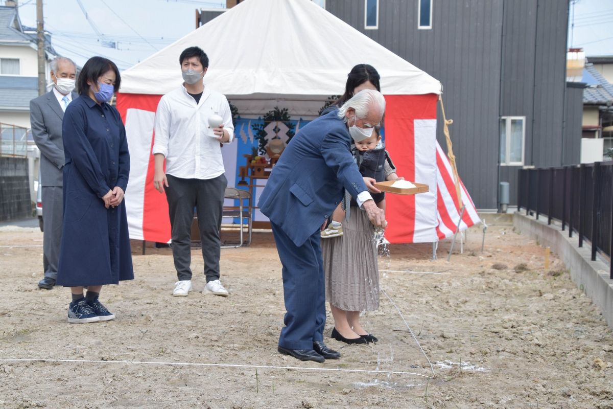 「福岡市城南区09」注文住宅現場リポート①【地鎮祭】