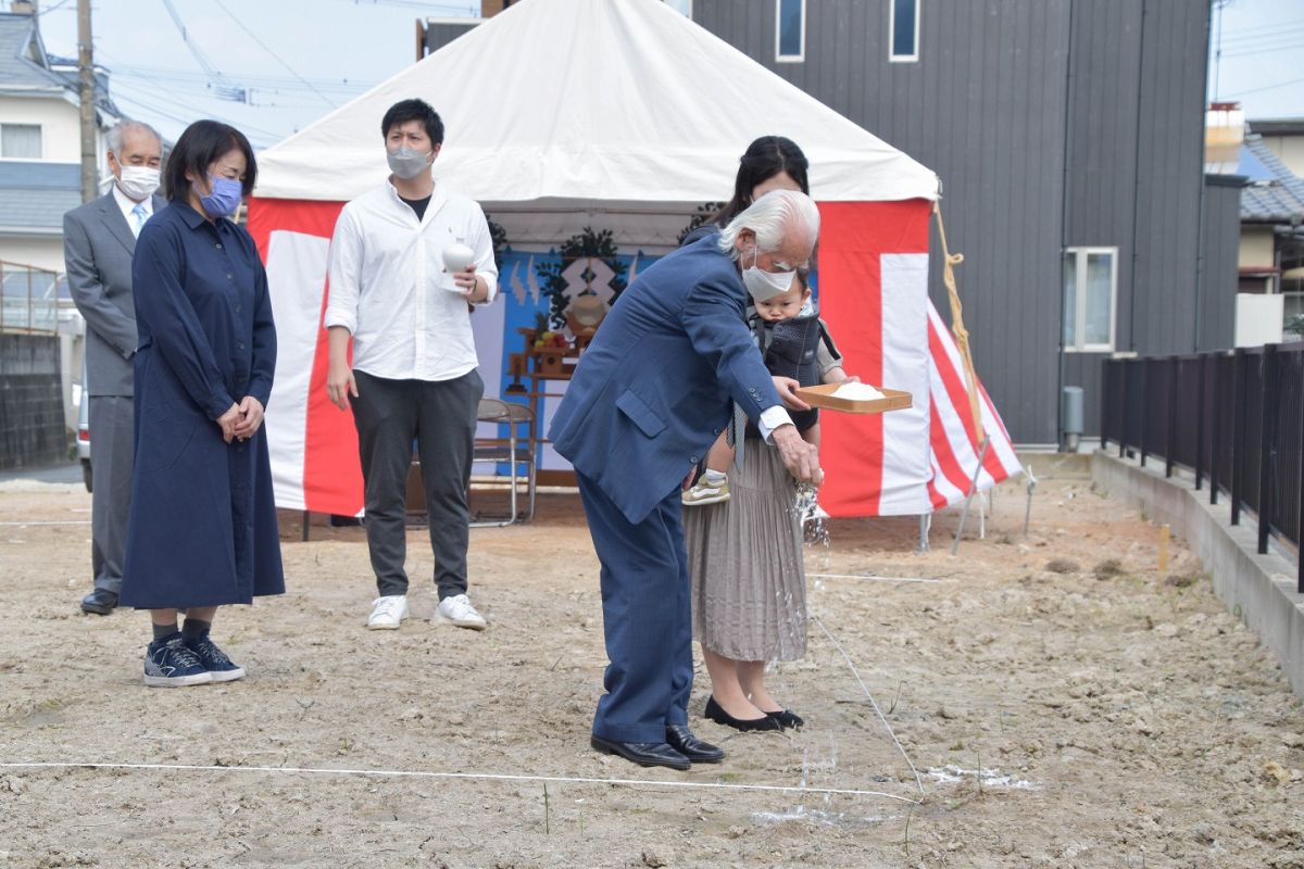 福岡県福岡市城南区09　注文住宅建築現場リポート①　～地鎮祭～