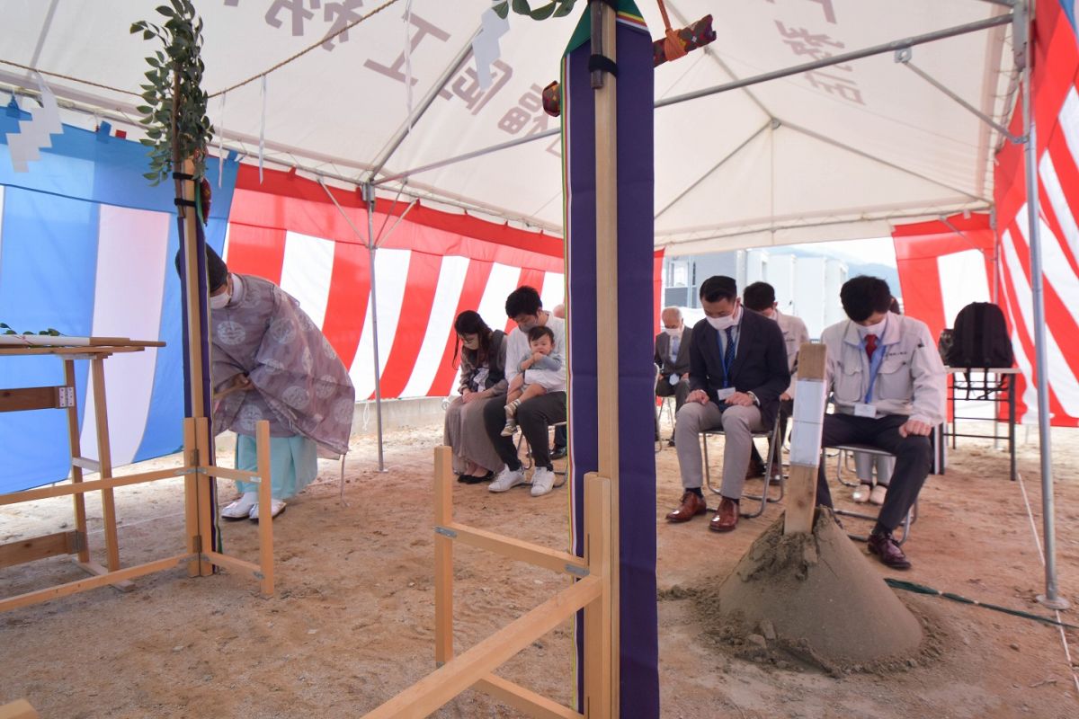 「福岡市城南区09」注文住宅現場リポート①【地鎮祭】