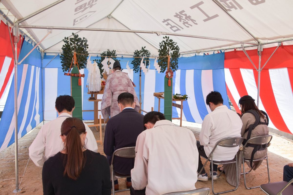 「福岡市城南区09」注文住宅現場リポート①【地鎮祭】