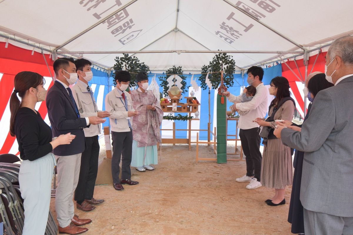 「福岡市城南区09」注文住宅現場リポート①【地鎮祭】