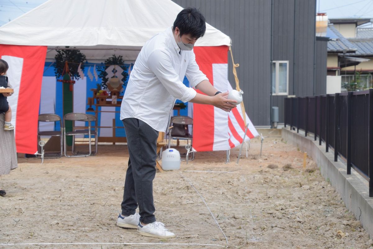 福岡県福岡市城南区09　注文住宅建築現場リポート①　～地鎮祭～