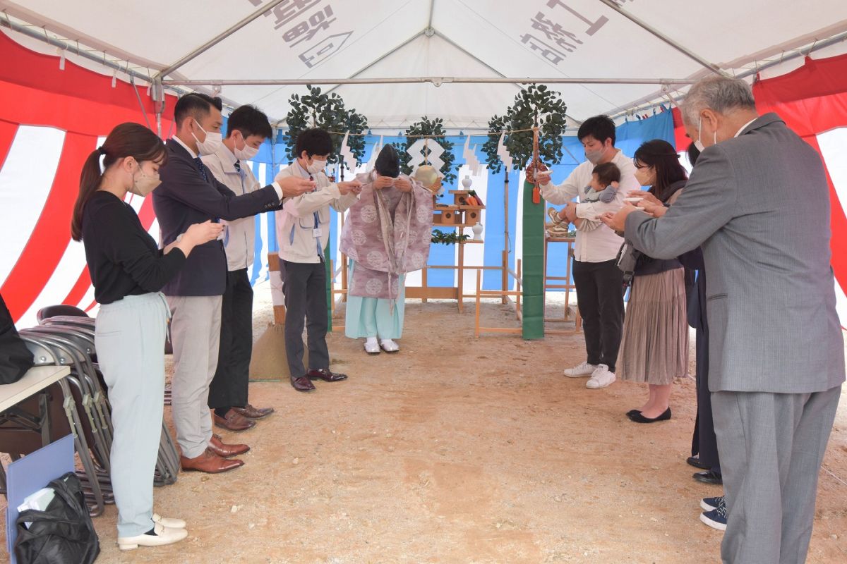 「福岡市城南区09」注文住宅現場リポート①【地鎮祭】