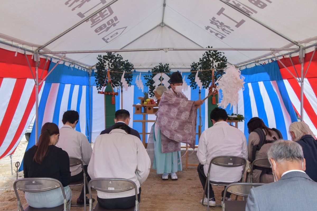 「福岡市城南区09」注文住宅現場リポート①【地鎮祭】