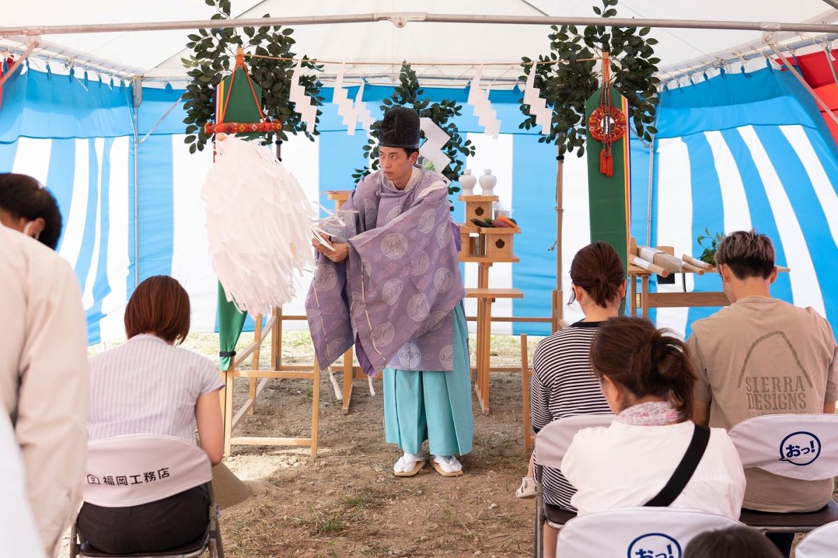 福岡県三井郡大刀洗町04　注文住宅建築現場リポート①　～地鎮祭～