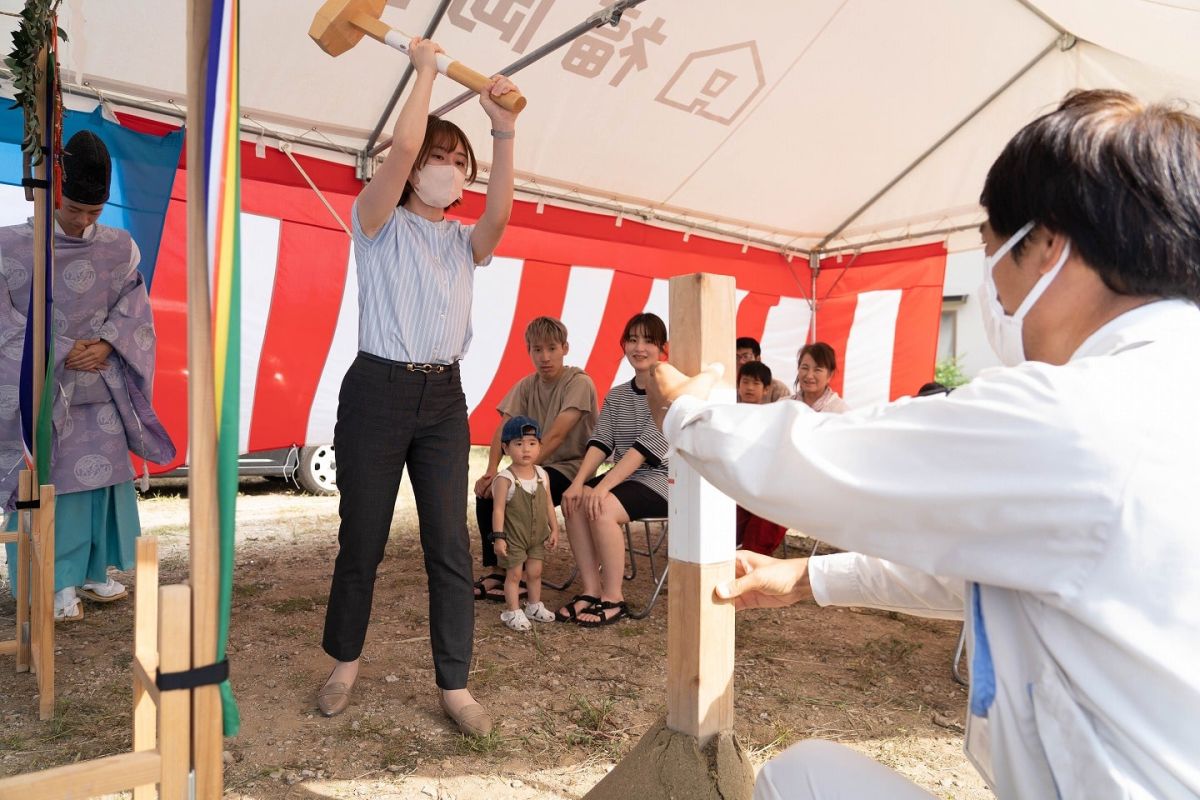 福岡県三井郡大刀洗町04　注文住宅建築現場リポート①　～地鎮祭～