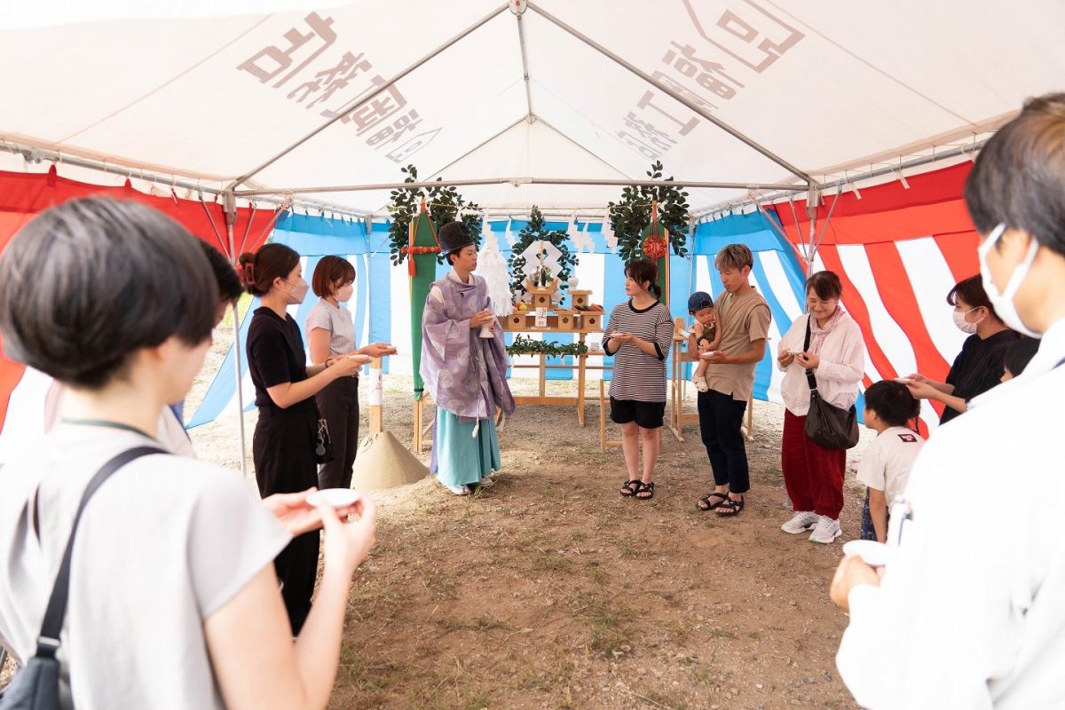 福岡県三井郡大刀洗町04　注文住宅建築現場リポート①　～地鎮祭～