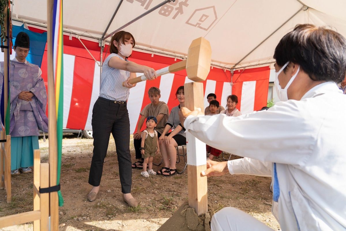 福岡県三井郡大刀洗町04　注文住宅建築現場リポート①　～地鎮祭～