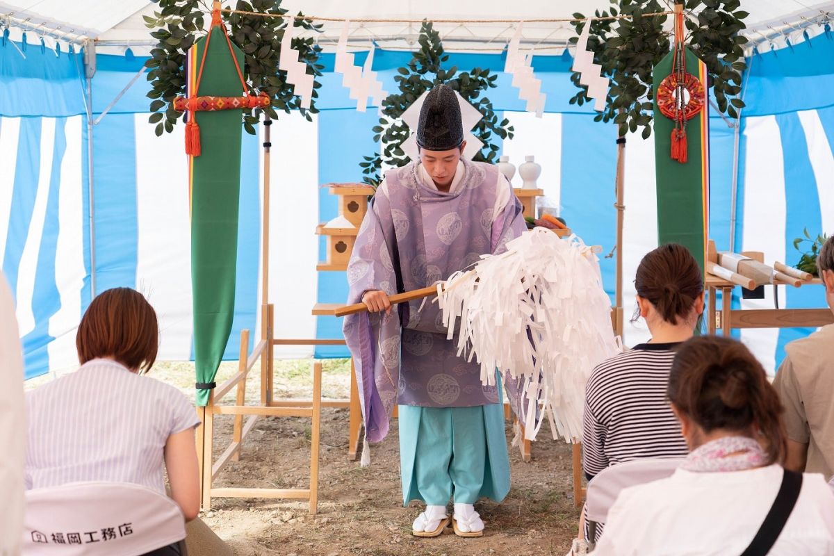 福岡県三井郡大刀洗町04　注文住宅建築現場リポート①　～地鎮祭～