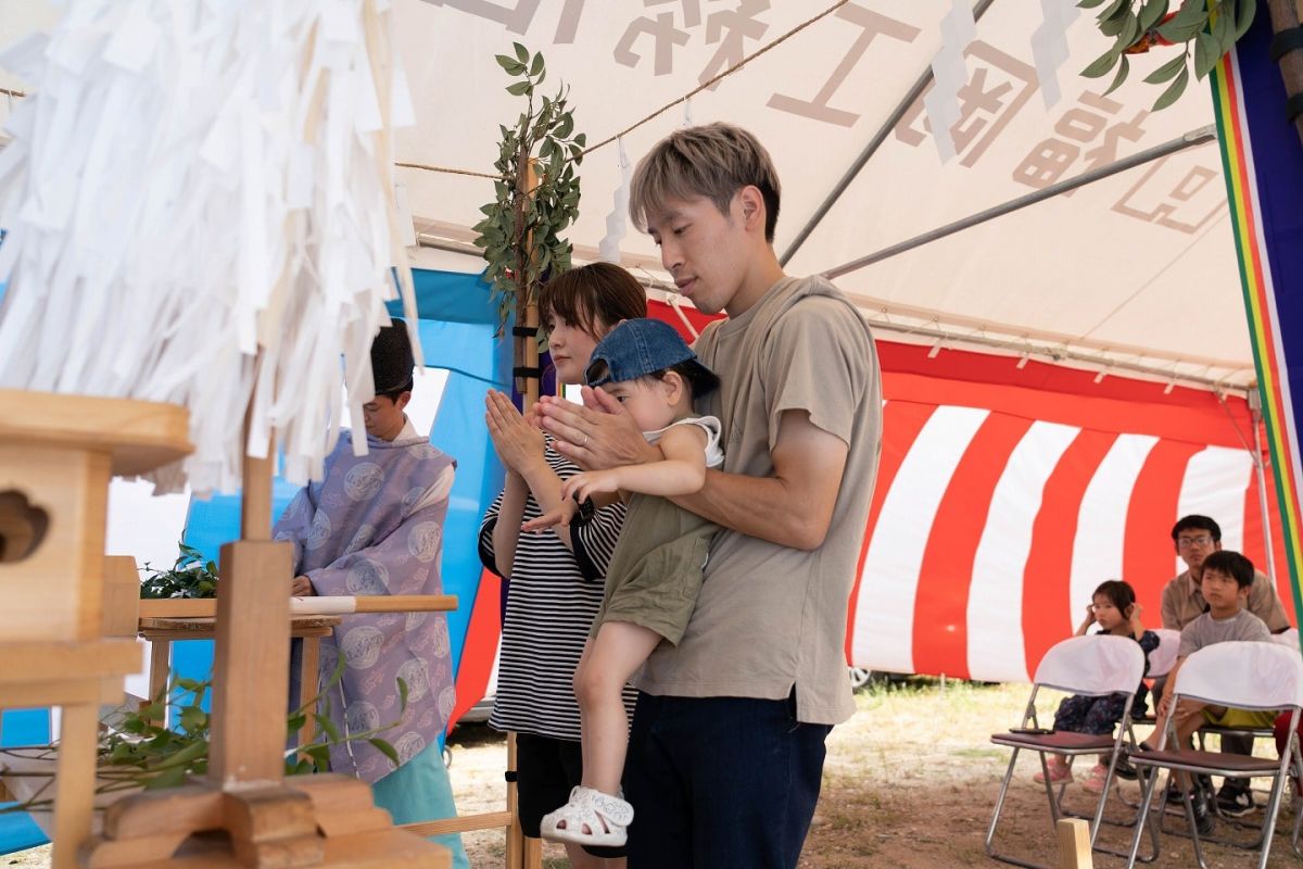 福岡県三井郡大刀洗町04　注文住宅建築現場リポート①　～地鎮祭～