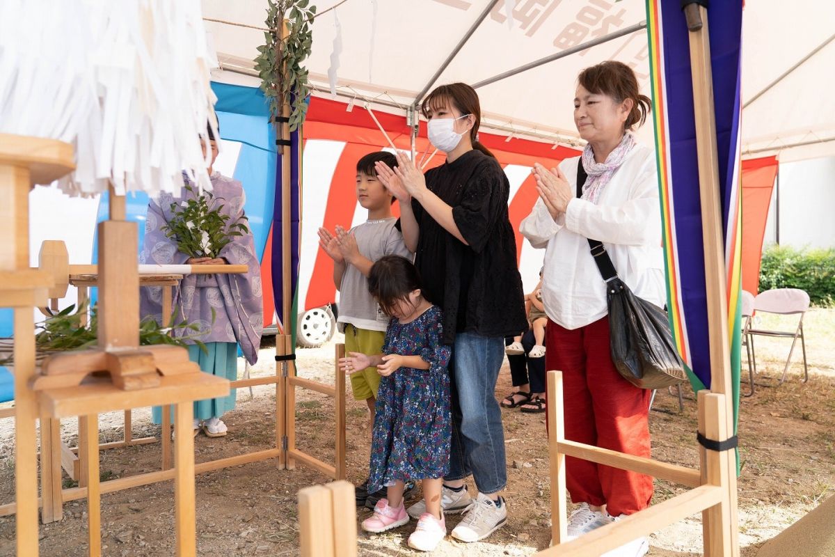 福岡県三井郡大刀洗町04　注文住宅建築現場リポート①　～地鎮祭～